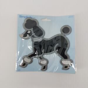 Simplicity Black Poodle Dog Applique Clothing Iron Costume